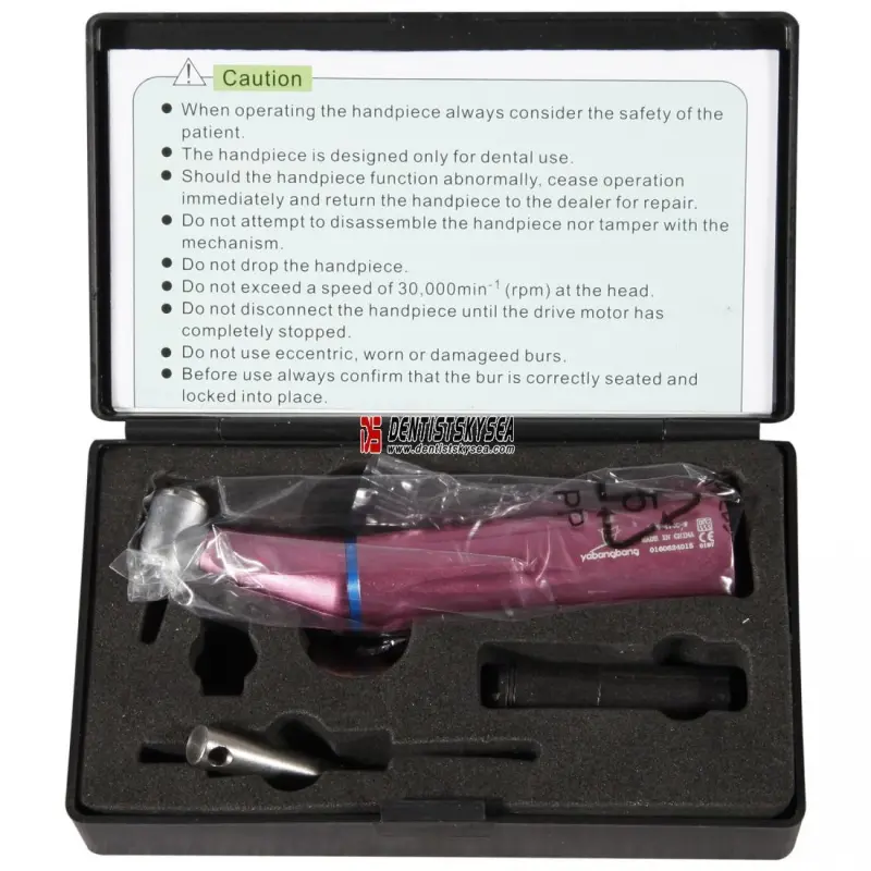 Dental LED Low Speed Fiber Optic Contra Angle E generator Handpiece YH golden pink black