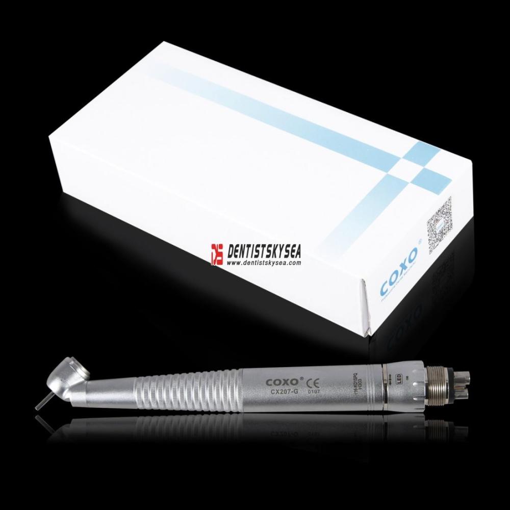 COXO Dental High Speed Handpiece Surgical 45 degree W/ 4H LED Coupler Fit KAVO