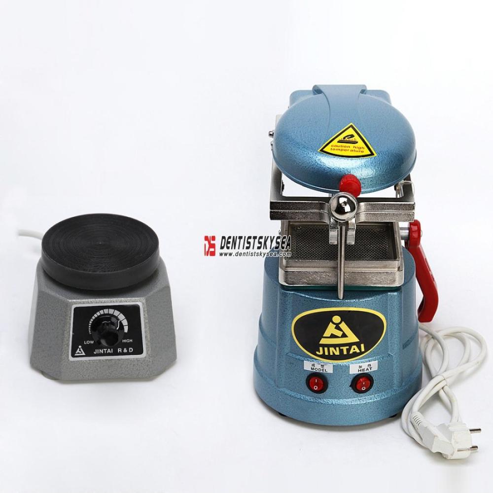 Dental lab equipment Vacuum Forming &amp; Molding Machine + Round 4"Vibrating Unit Vibrator supply for Dentist