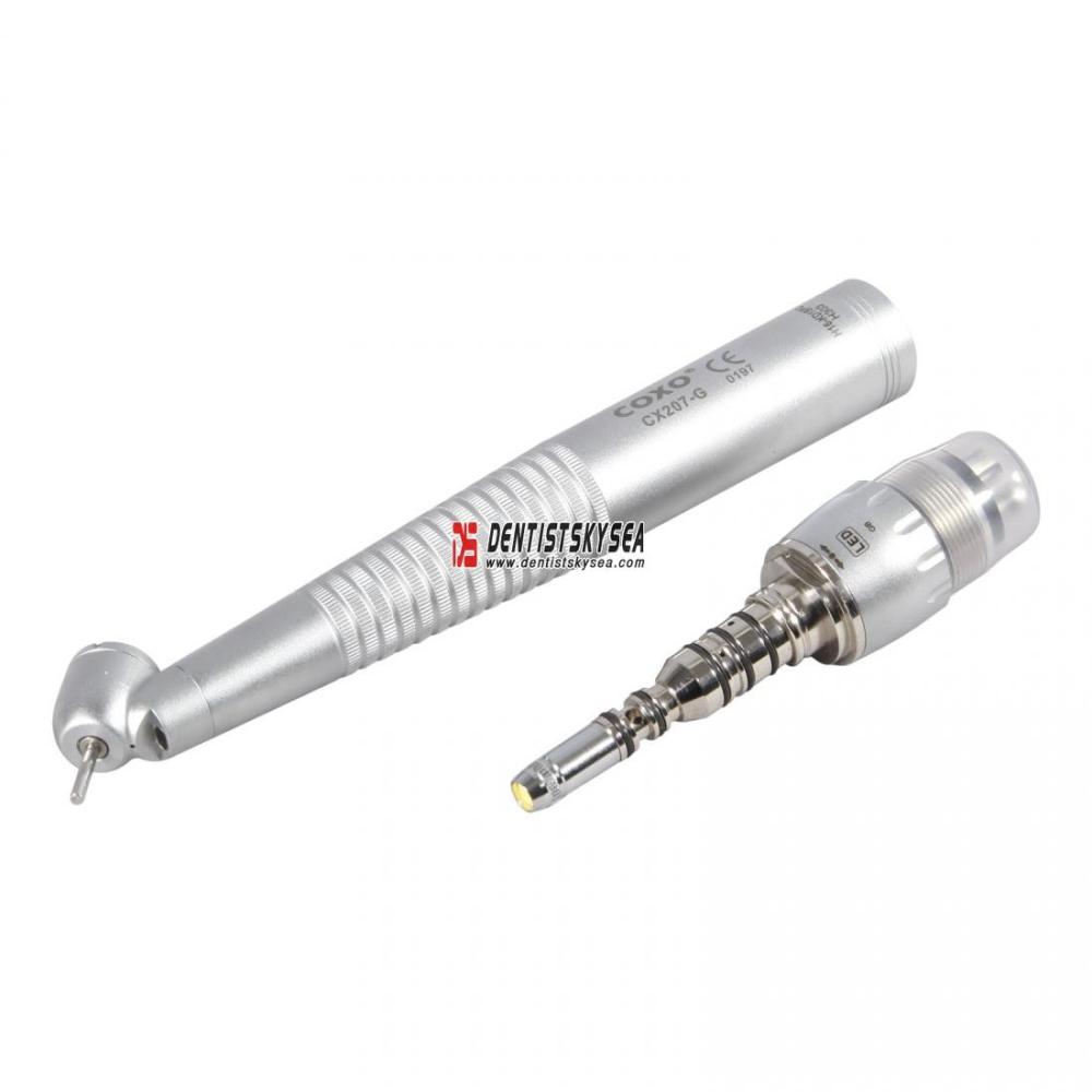 COXO Dental High Speed Handpiece Surgical 45 degree W/ 4H LED Coupler Fit KAVO