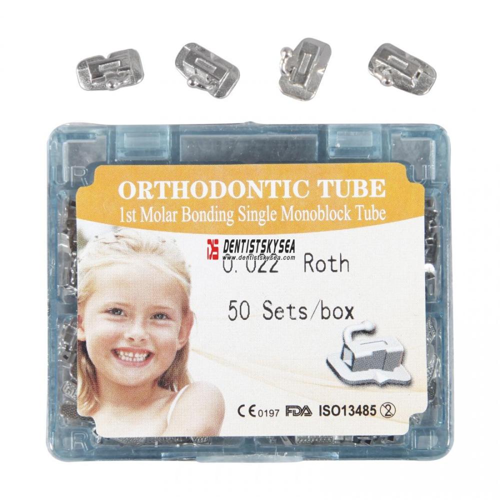 50 Set Dental Buccal Tube 1st Molar Bonding Single Monoblock Roth 022