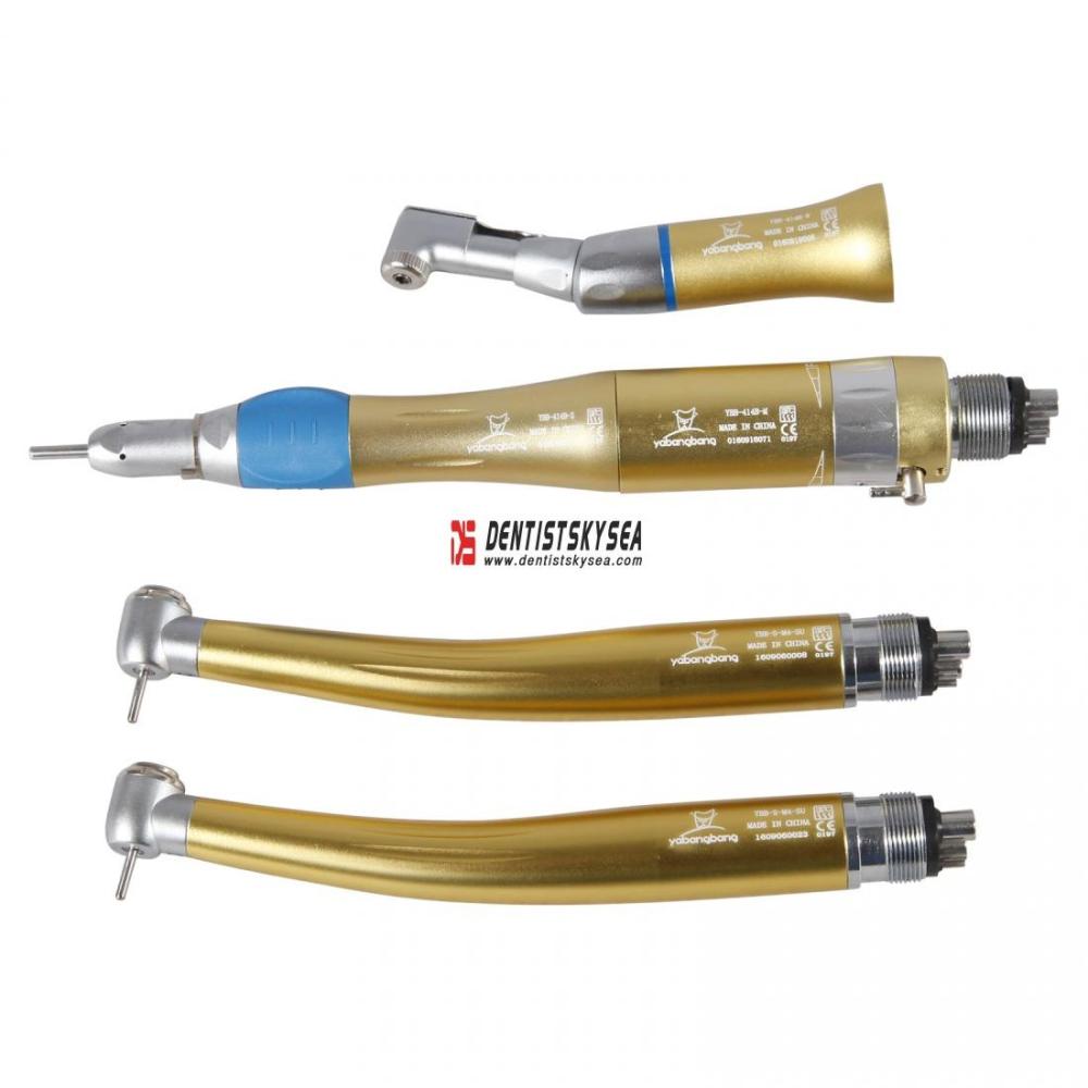 2*NSK Style Dental High Speed Handpiece +1*Low Speed Kit E-Type 4-H Golden
