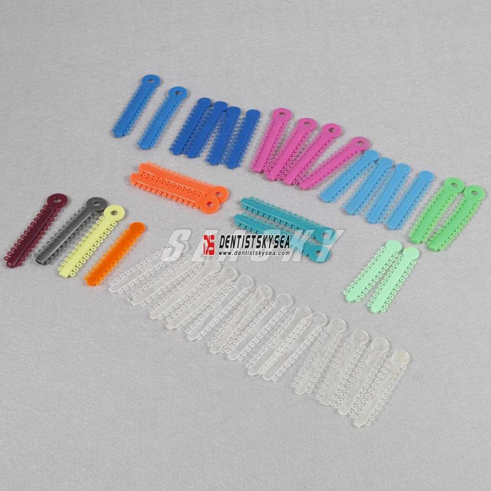 10 Packs 10400 Mixed Color Dental Orthodontic Ligature Ties (1040pcs)