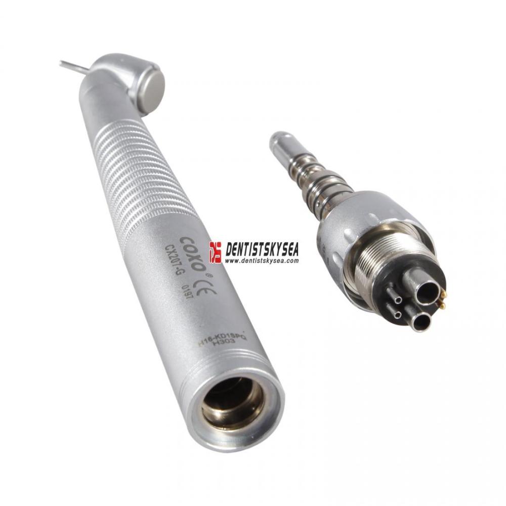 COXO Dental High Speed Handpiece Surgical 45 degree W/ 4H LED Coupler Fit KAVO