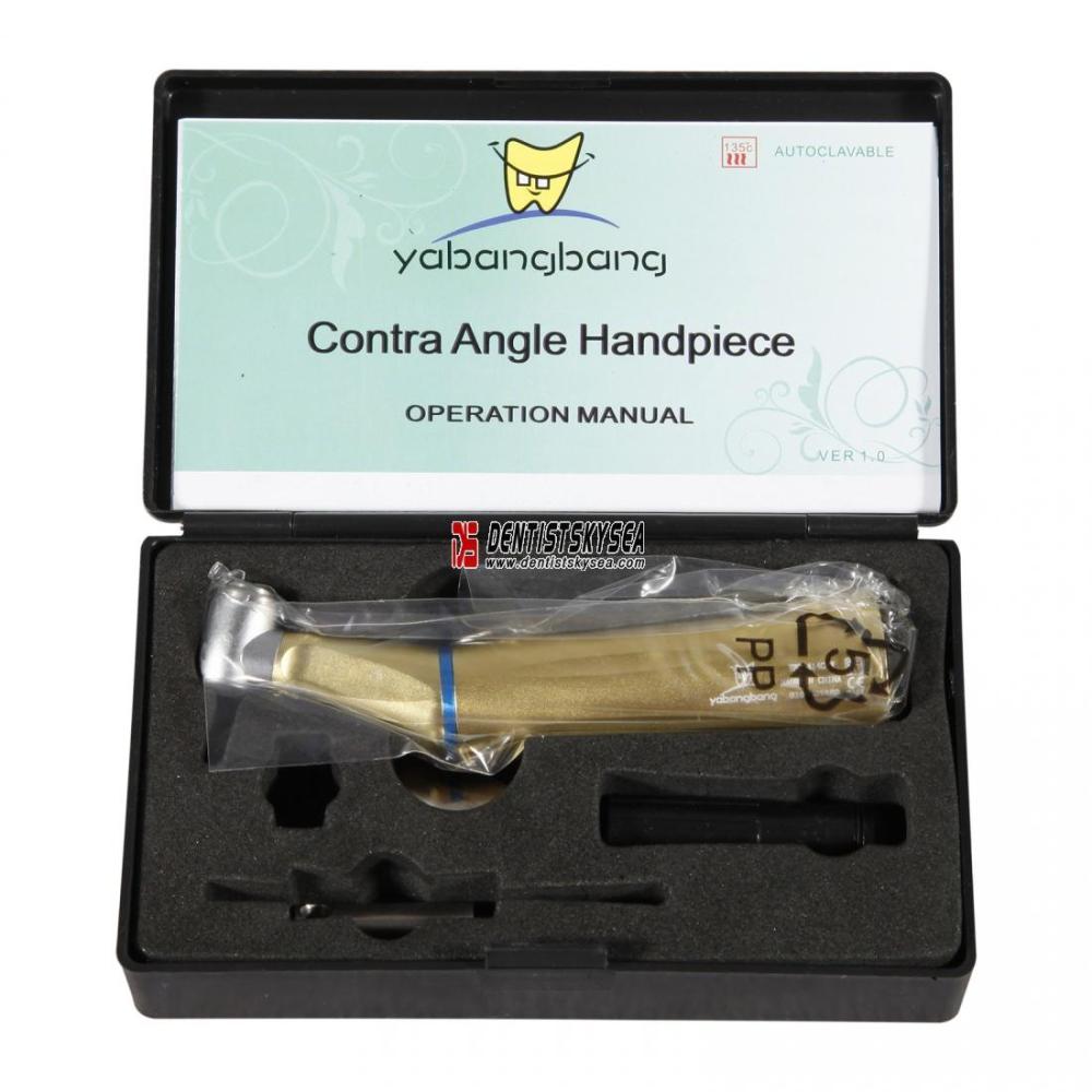 Dental LED Low Speed Fiber Optic Contra Angle E generator Handpiece YH golden pink black
