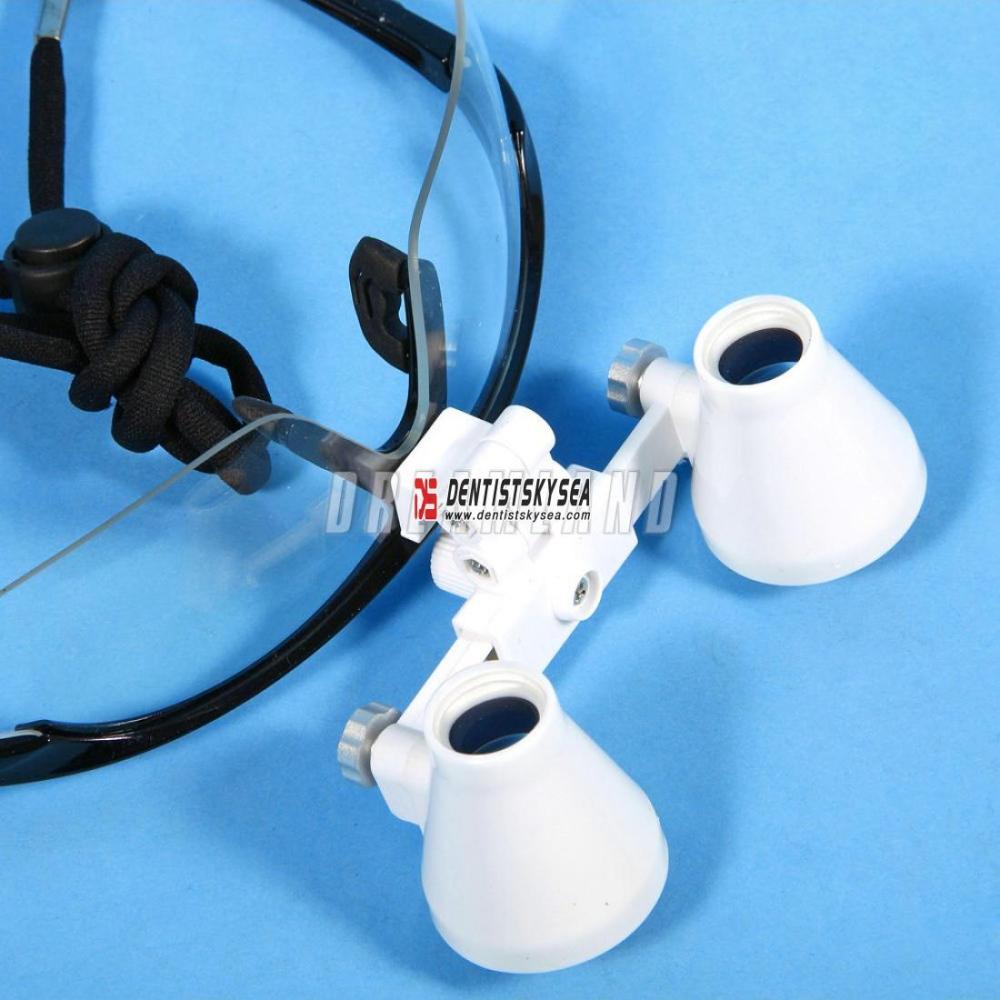 New 3.5X 420mm Dental Loupes Surgical Binocular Glasses + LED Head Light Lamp