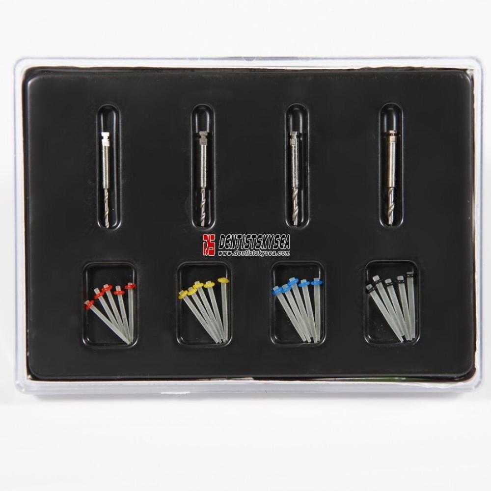 dental supply Fiber Resin Post &amp; 4-Drill dental fiber post