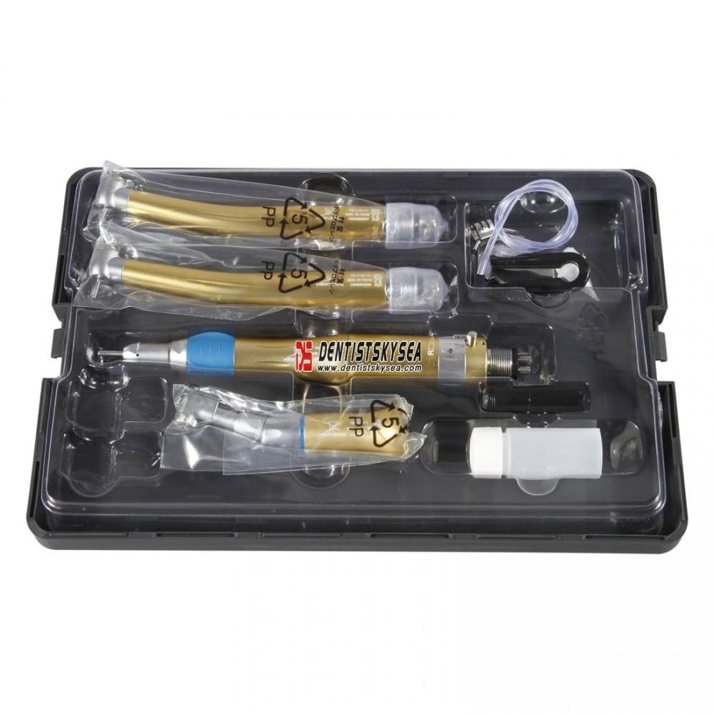 2*NSK Style Dental High Speed Handpiece +1*Low Speed Kit E-Type 4-H Golden