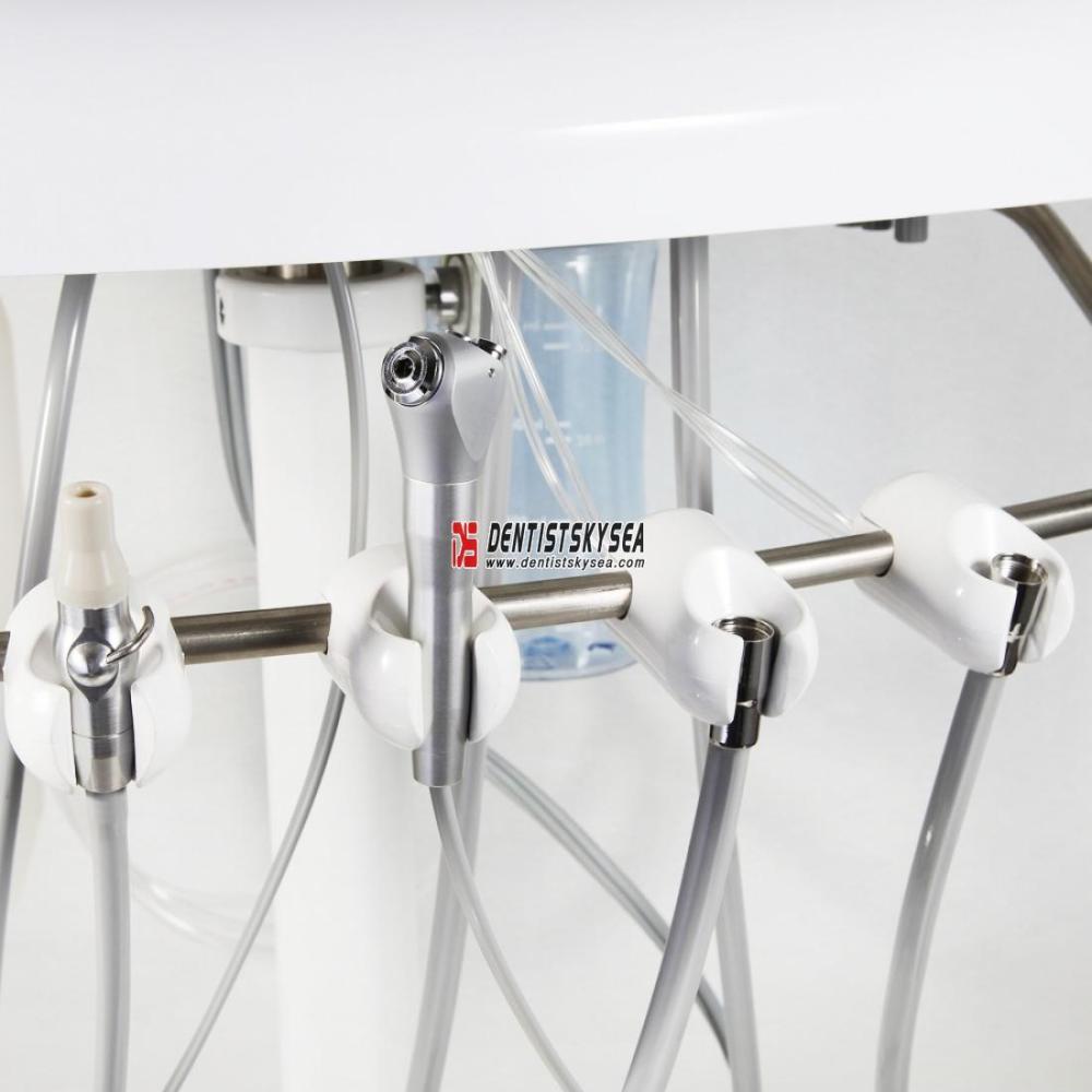 Portable Dental lab Equipment Mobile Self Delivery Cart unit with Fiber Tube Dental Chair For Oral Dentist