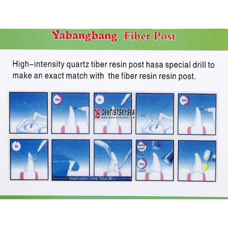 dental supply Fiber Resin Post &amp; 4-Drill dental fiber post