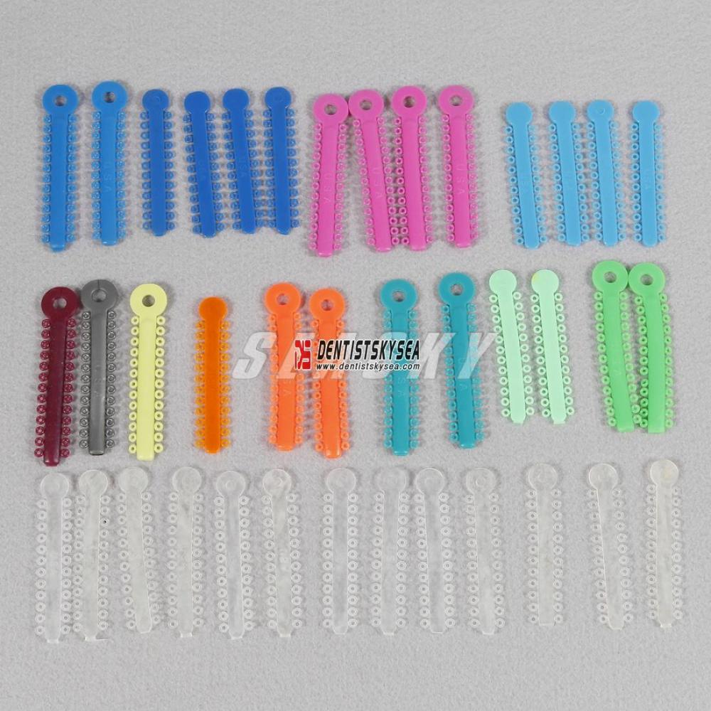 10 Packs 10400 Mixed Color Dental Orthodontic Ligature Ties (1040pcs)