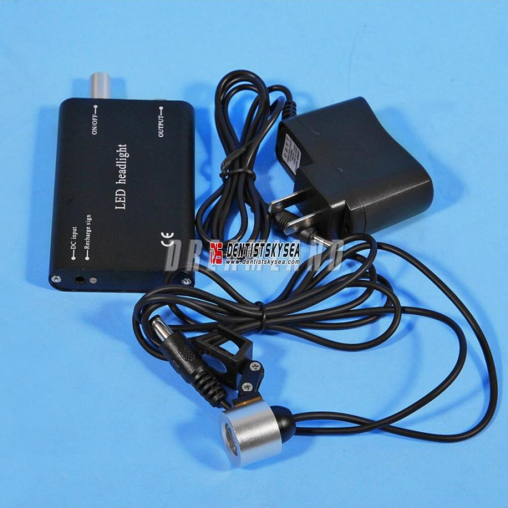 New 3.5X 420mm Dental Loupes Surgical Binocular Glasses + LED Head Light Lamp
