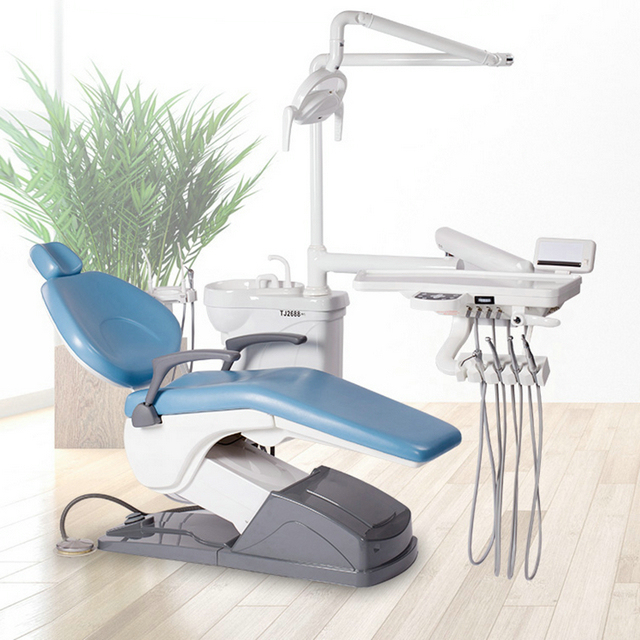 Dental Unit Chair Hard Leather Computer Controlled DC Motor +Stool Kit TJ2688-A1