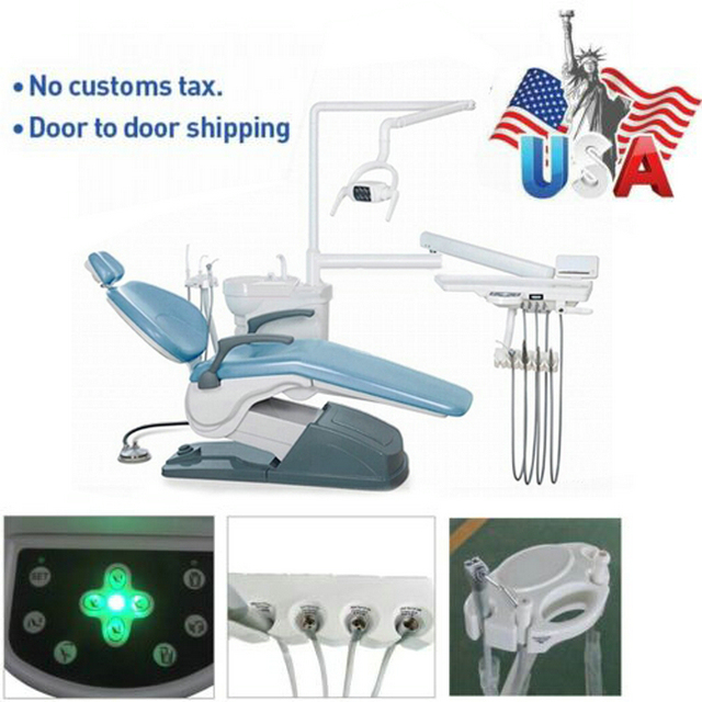 Dental Unit Chair Hard Leather Computer Controlled DC Motor +Stool Kit TJ2688-A1