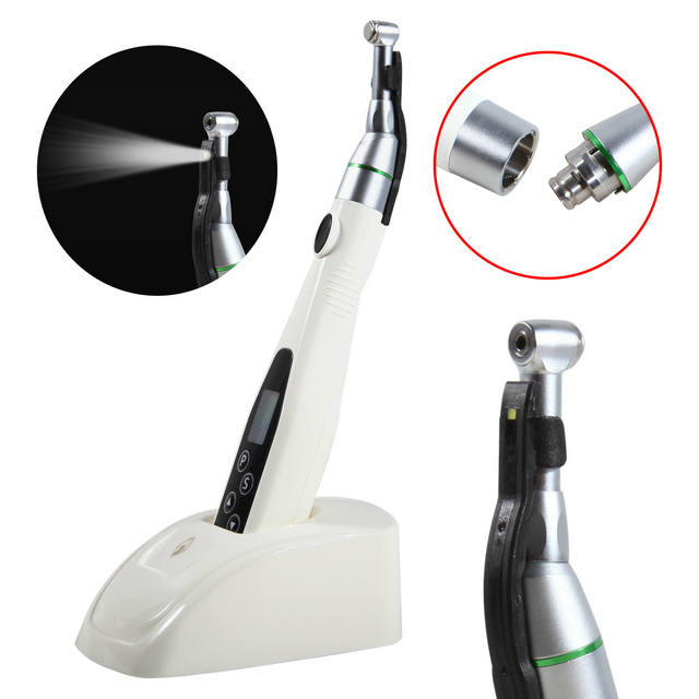 Dental LED Light  Endodontics Endo Motor Cordless Wireless Meter With 16:1 Contra Angle Head