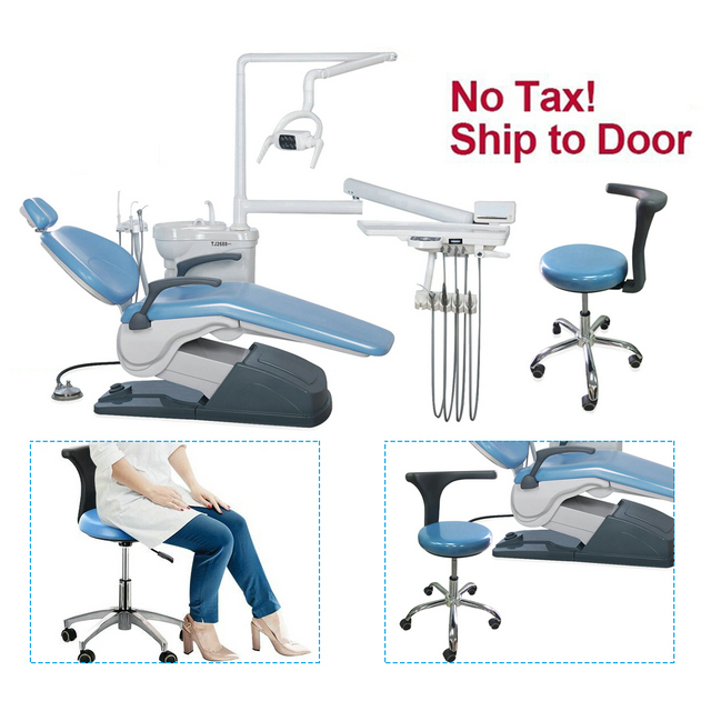 Dental Unit Chair Hard Leather Computer Controlled DC Motor +Stool Kit TJ2688-A1