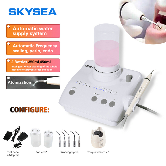 For Cavitron Dental Ultrasonic Scaler SKYSEA fit EMS Handpiece Tip+2 Bottles FDA