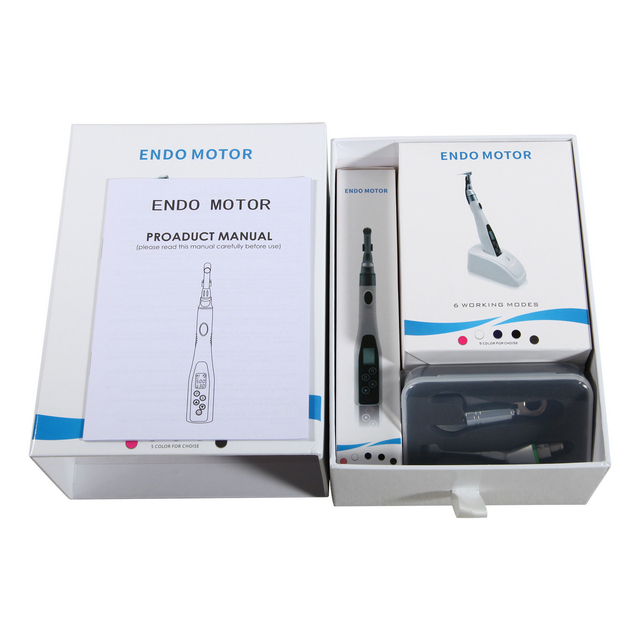 Dental LED Light  Endodontics Endo Motor Cordless Wireless Meter With 16:1 Contra Angle Head