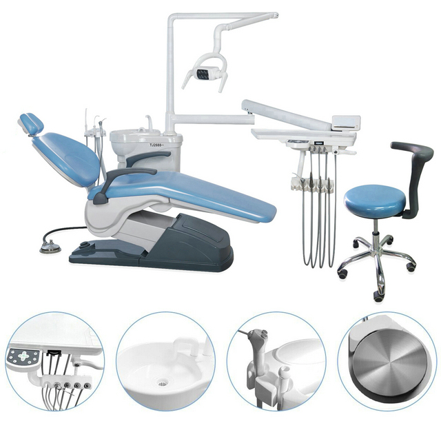 Dental Unit Chair Hard Leather Computer Controlled DC Motor +Stool Kit TJ2688-A1