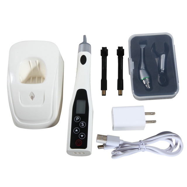 Dental LED Light  Endodontics Endo Motor Cordless Wireless Meter With 16:1 Contra Angle Head