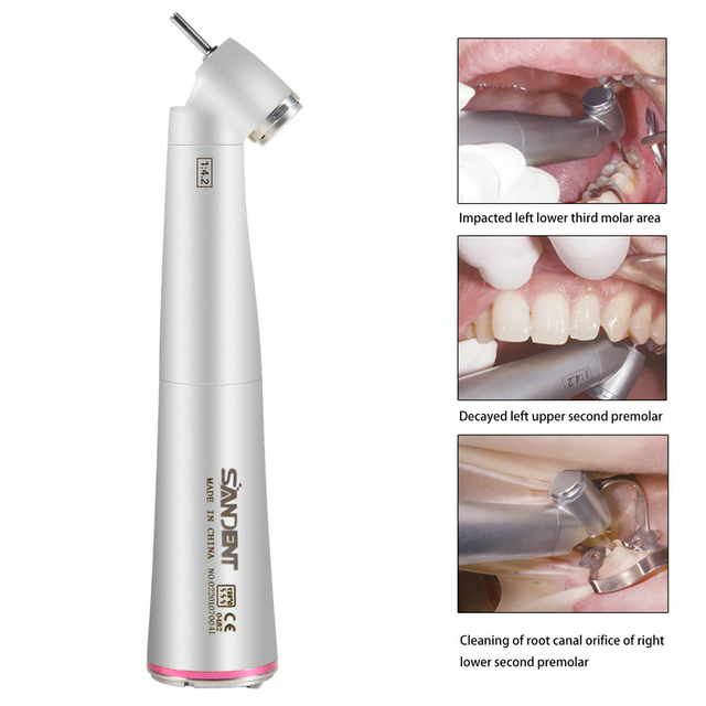 Dental 45 Degree LED Contra Angle Surgical Handpiece 1:4.2 Increasing NSK Style