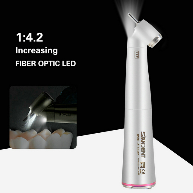 Dental 45 Degree LED Contra Angle Surgical Handpiece 1:4.2 Increasing NSK Style