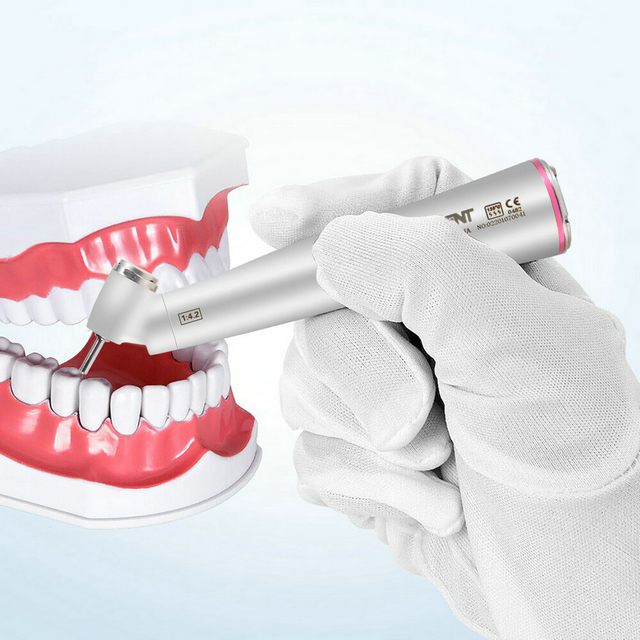 Dental 45 Degree LED Contra Angle Surgical Handpiece 1:4.2 Increasing NSK Style