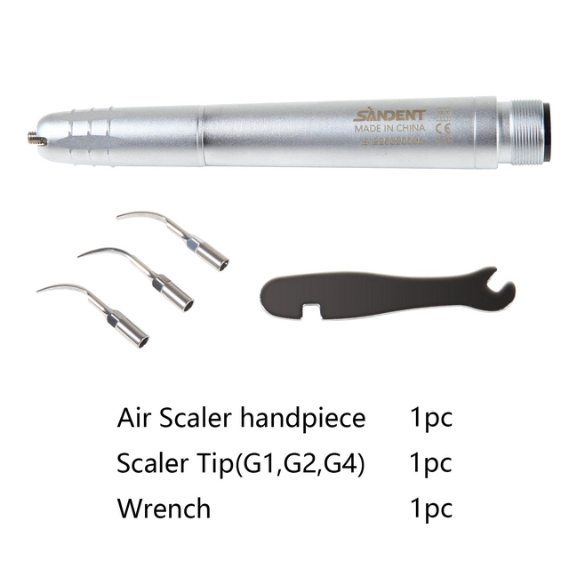 Dental Ultrasonic Air Perio Scaler Handpiece 2 Hole + 3 Scaling Tips for Dentist