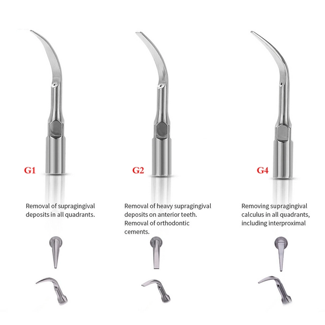 Dental Ultrasonic Air Perio Scaler Handpiece 2 Hole + 3 Scaling Tips for Dentist