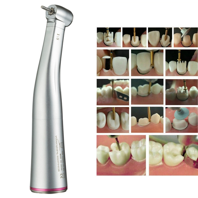 Dental 1:5 Increasing Contra Angle Handpiece fit NSK Electric E-type Motor