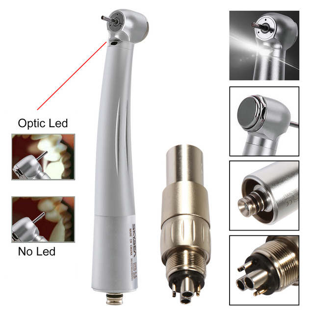 NSK Style Dental Fiber Optic Turbine Handpiece /6-Hole LED Quick Coupler
