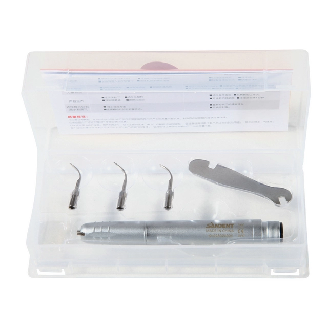 Dental Ultrasonic Air Perio Scaler Handpiece 2 Hole + 3 Scaling Tips for Dentist