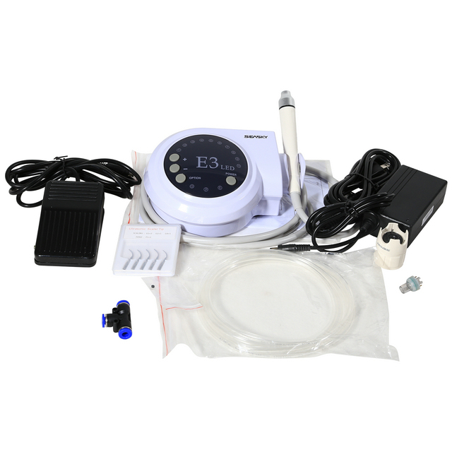 Dental Ultrasonic Scaler + LED Handpiece + 5*Tips Fit Woodpecker EMS Cavitron