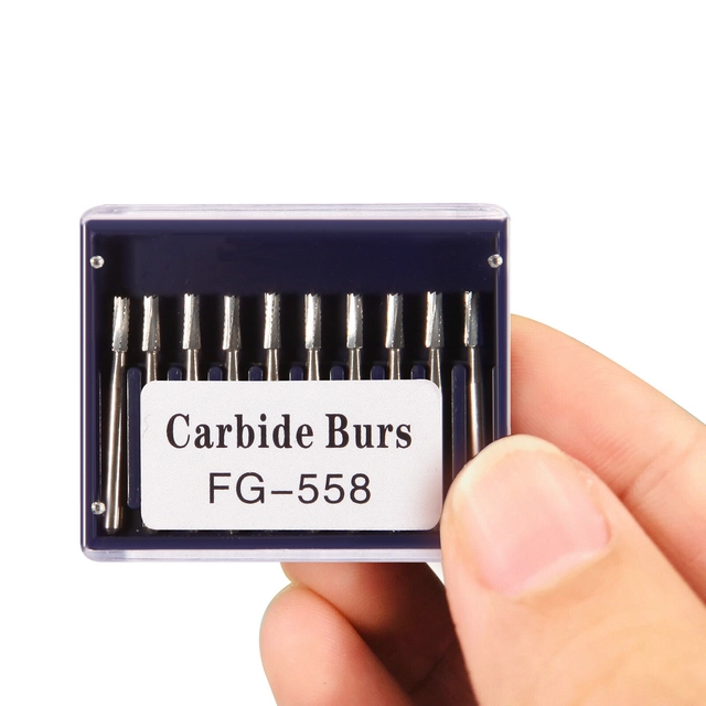 FG558 Dental FG Carbide Steel Bur Drills Dentist Tools for High Speed Handpiece
