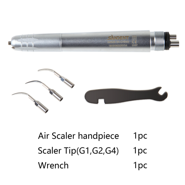 Dental Ultrasonic Air Perio Scaler Handpiece 4 Hole + 3 Scaling Tips for Dentist