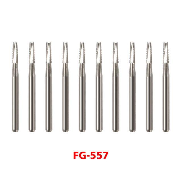 FG557 Dental FG Carbide Steel Bur Drills Dentist Tools for High Speed Handpiece