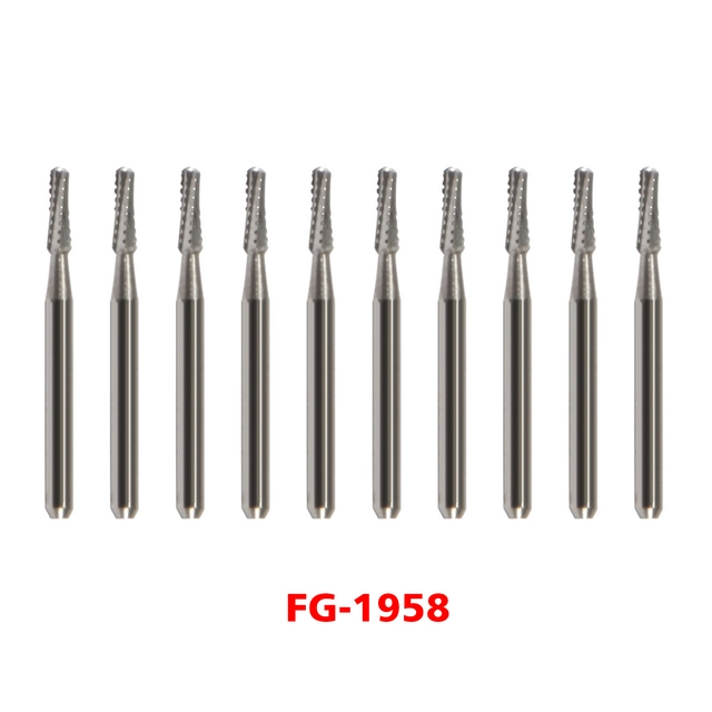 Dental Tungsten Steel Carbide Crown Metal Cutting Burs For High Speed FG-1958