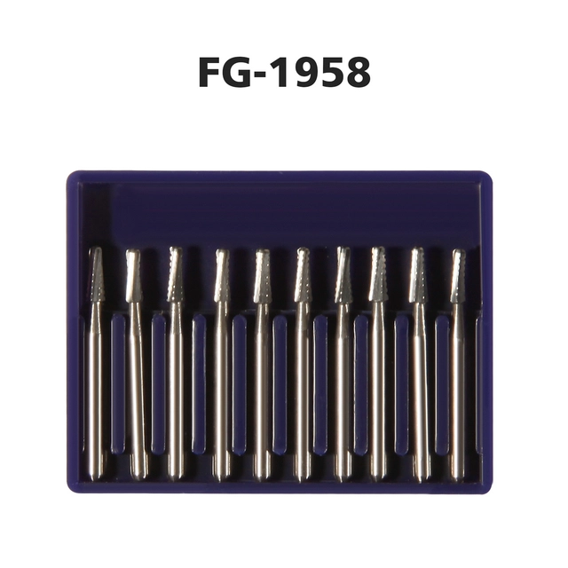 Dental Tungsten Steel Carbide Crown Metal Cutting Burs For High Speed FG-1958