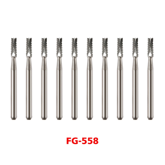 FG558 Dental FG Carbide Steel Bur Drills Dentist Tools for High Speed Handpiece