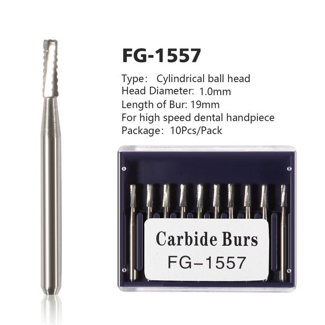 Dental Carbide Steel Bur Drills Dentist Tool for High Speed Handpiece FG1557