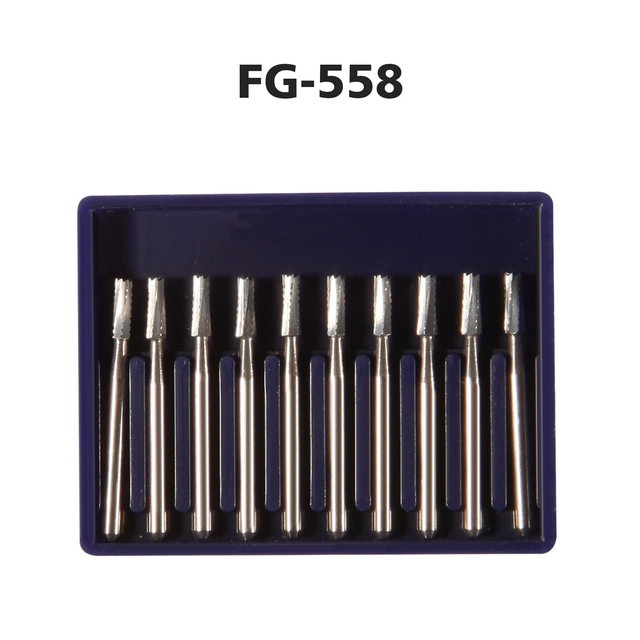 FG558 Dental FG Carbide Steel Bur Drills Dentist Tools for High Speed Handpiece