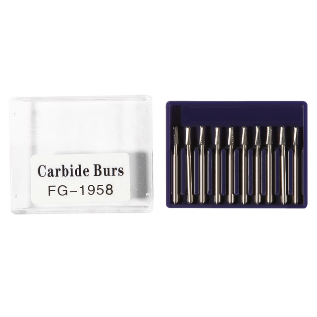 Dental Tungsten Steel Carbide Crown Metal Cutting Burs For High Speed FG-1958