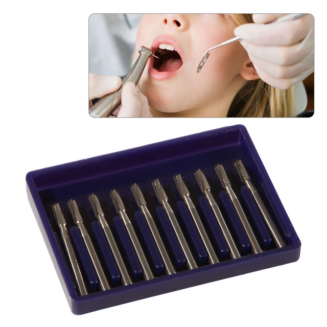 FG558 Dental FG Carbide Steel Bur Drills Dentist Tools for High Speed Handpiece