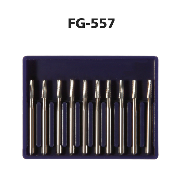 FG557 Dental FG Carbide Steel Bur Drills Dentist Tools for High Speed Handpiece