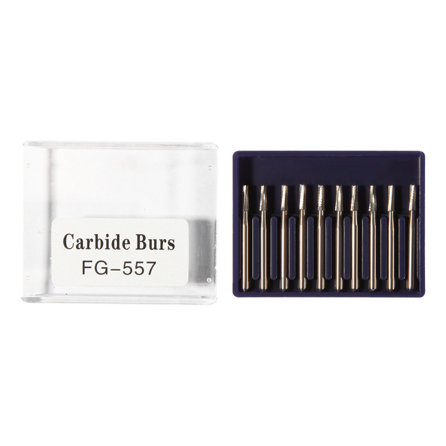 FG557 Dental FG Carbide Steel Bur Drills Dentist Tools for High Speed Handpiece