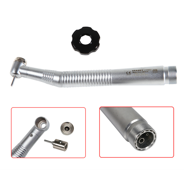 NSK Style Dental High Speed Handpiece Push button Turbine 2 Hole Single Spray