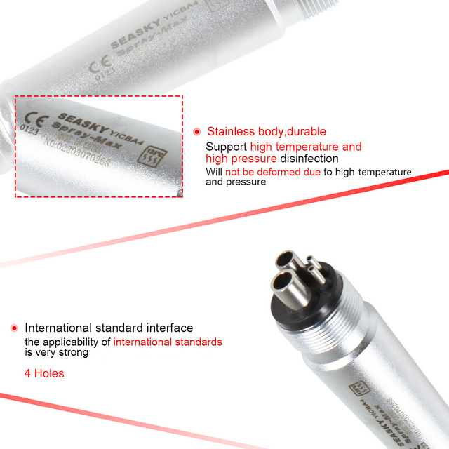 NSK Style Dental High Speed Handpieces Push Button 4 Holes Air Turbine