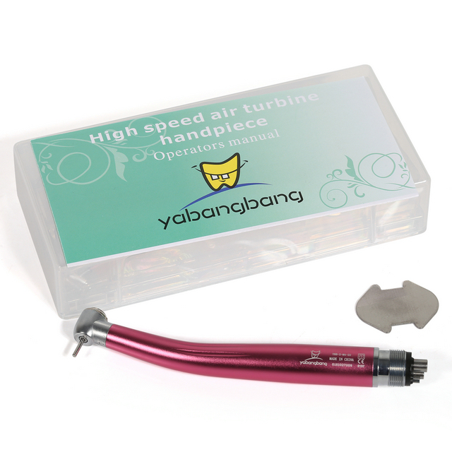 Yabangbang 4 Holes High Speed Handpiece Push Button NSK Style PInk color
