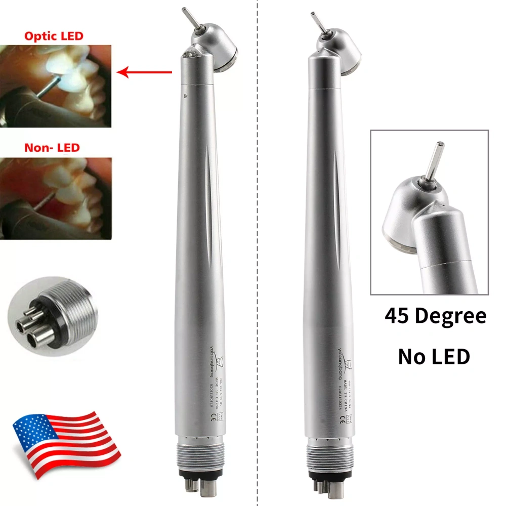 Dental 45 Degree Surgical High Speed Handpiece Push Button LED/Non-LED 4Hole/2Hole