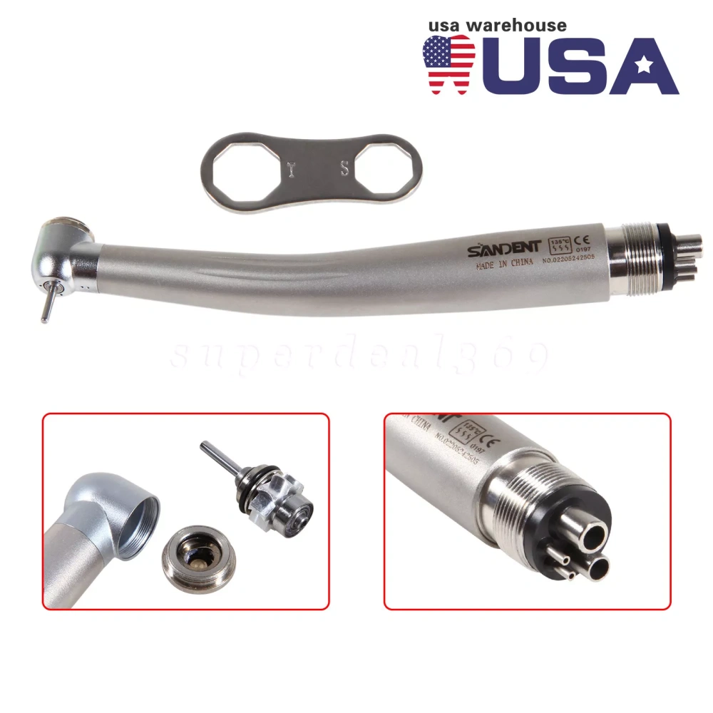 10PCS NSK Style Dental High Speed Handpiece Push Button Type SANDENT PANA 2/4 Hole